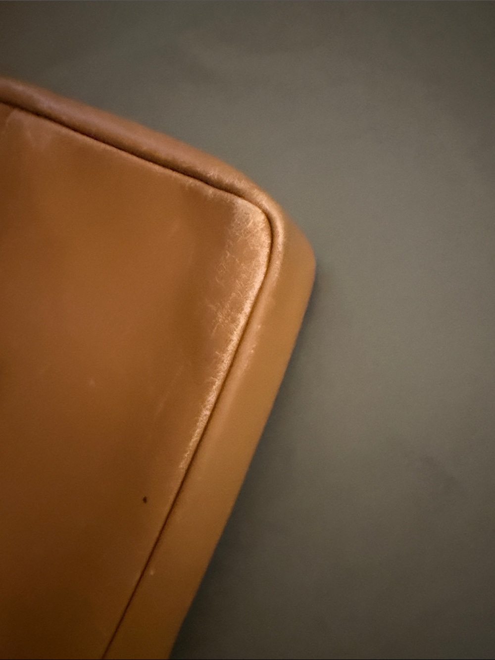 Leather Shoulder Bag - Brown with Gold Hardware - Picture 4 of 6